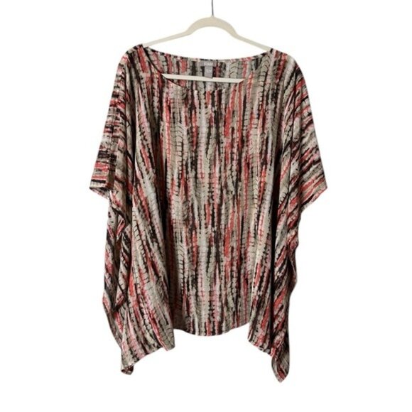 Chico's Other - Chico’s Womens Poncho Coverup Medium Sheer Artsy Fairycore Whimsical Boh…